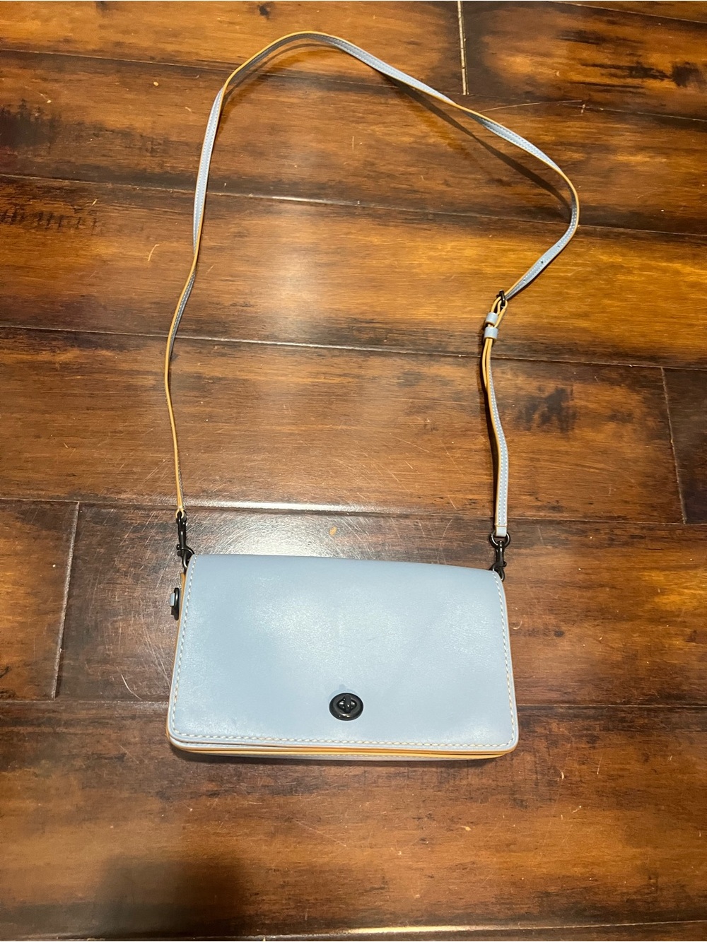 Coach Blue Crossbody Wallet Bag with Adjustable Strap